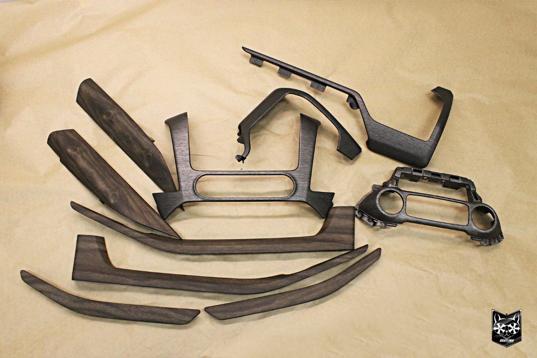 Chevrolet Tahoe аквапринт дерево+шлифованный алюминий