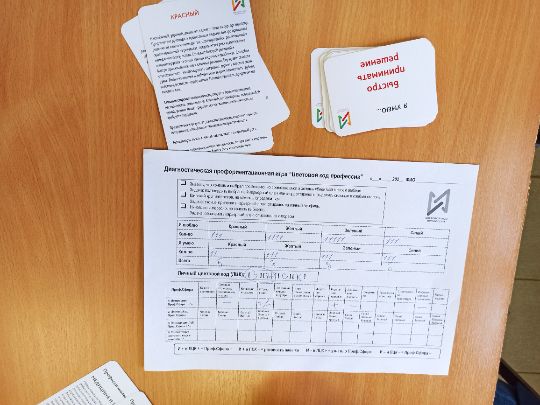 профориентационная игра Цветовой код профессии