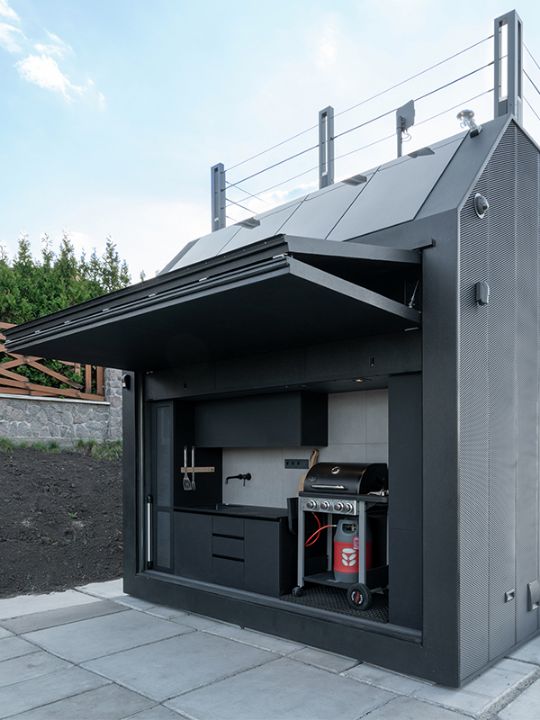 Забор серого цвета из HPL плиты