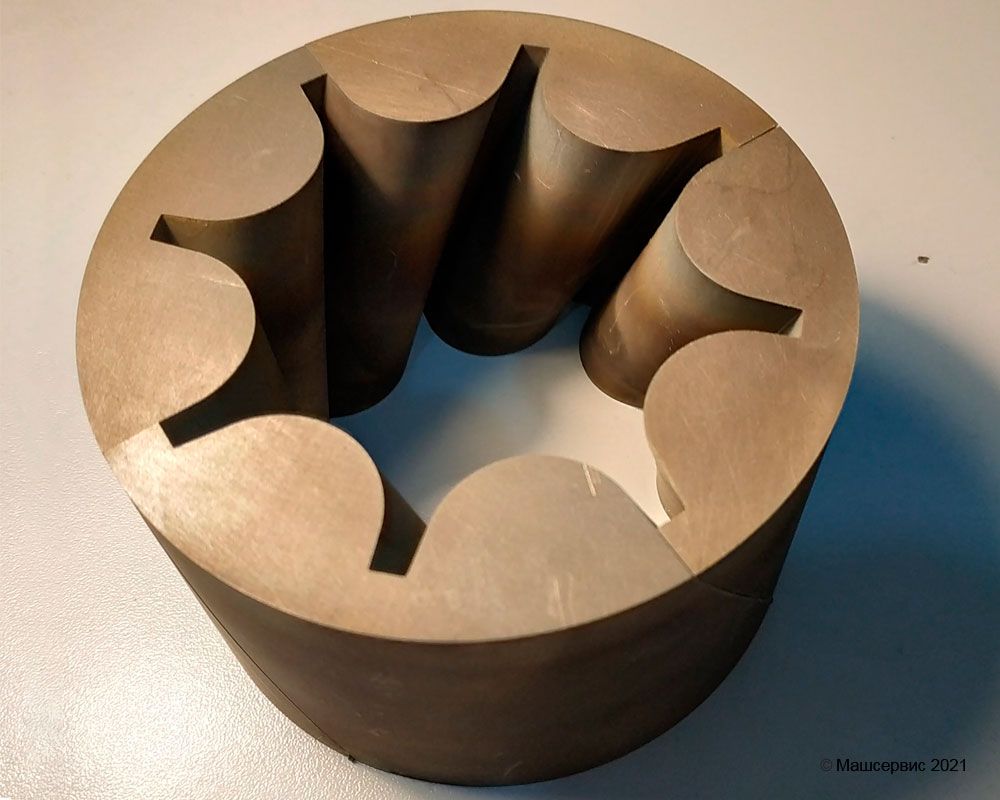 Форма шестерни с уклоном