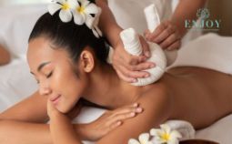 массаж с травяными мешочками