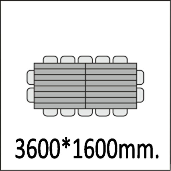3600*1600мм.