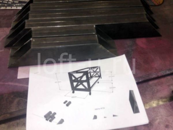 лофт журнальный стол и консоль 2