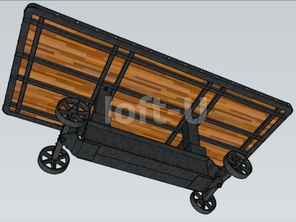 большой красивый стол на колесах trolley 6