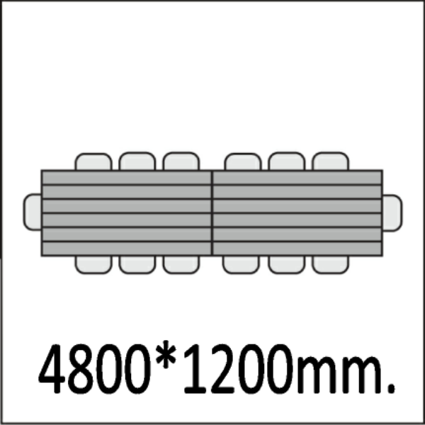 4800*1200мм.