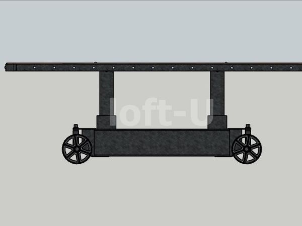 большой красивый стол на колесах trolley 2