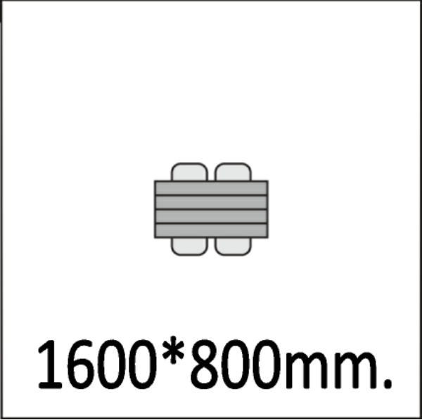 1600*800мм.