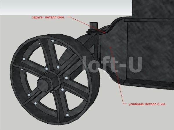 большой красивый стол на колесах trolley 7