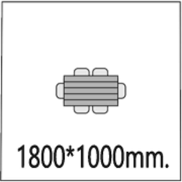 1800*1000мм.
