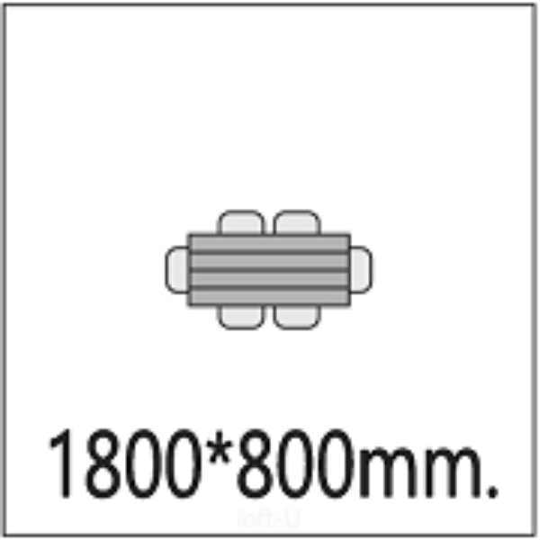 1800*800мм.