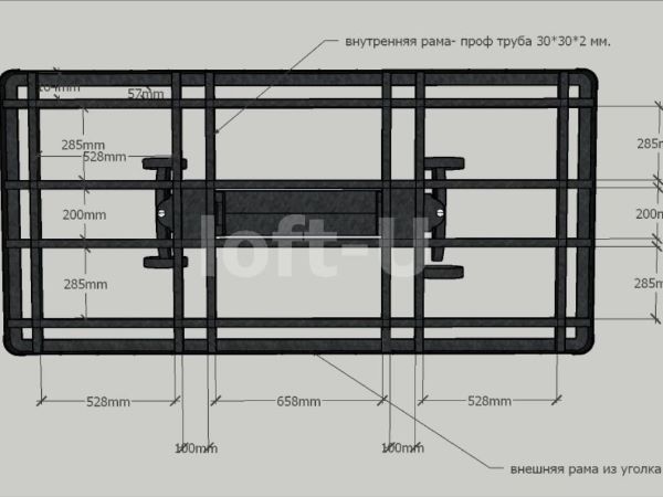 большой красивый стол на колесах trolley 8