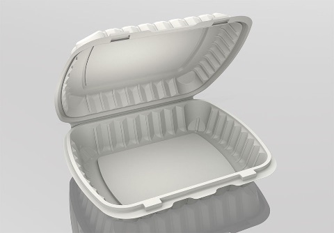 контейнер белый для доставки еды на одну секцию 