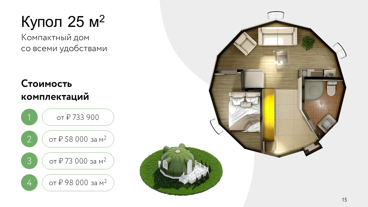 Купольные жилые дома под ключ для жизни, бизнеса и отдыха в Москве и  Московской области