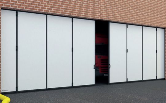 Промышленные откатные ворота с нижней направляющей