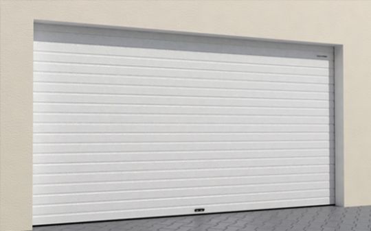 Гаражные секционные ворота из стальных однослойных панелей с торсионным механизмом rsd02-slp