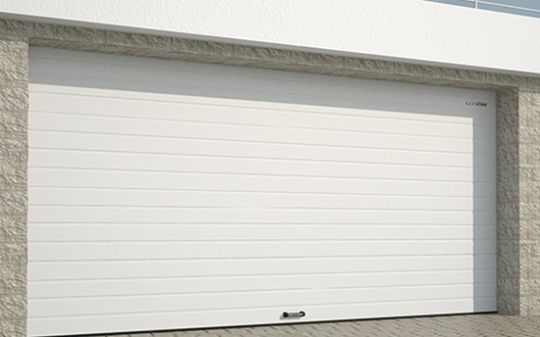 Гаражные секционные ворота из алюминиевых сэндвич-панелей с торсионным механизмом rsd02alu