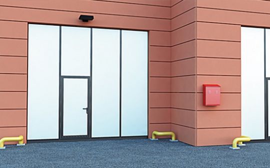 Промышленные складные ворота без нижней направляющей