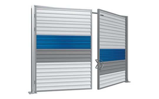 Распашные ворота в шумозащитном исполнении