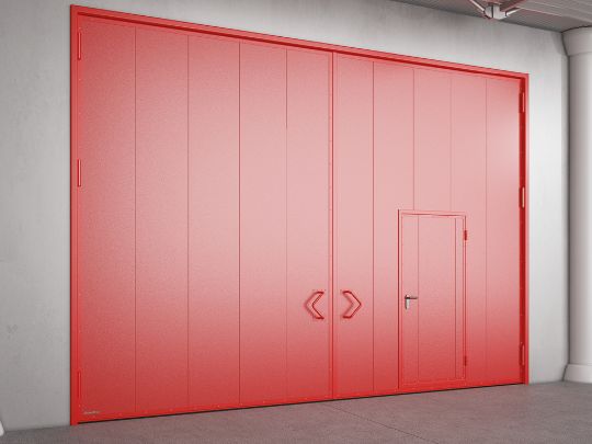 Распашные противопожарные ворота с классом огнестойкости EI90, EI120