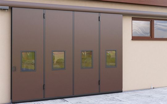 Промышленные откатные ворота без нижней направляющей