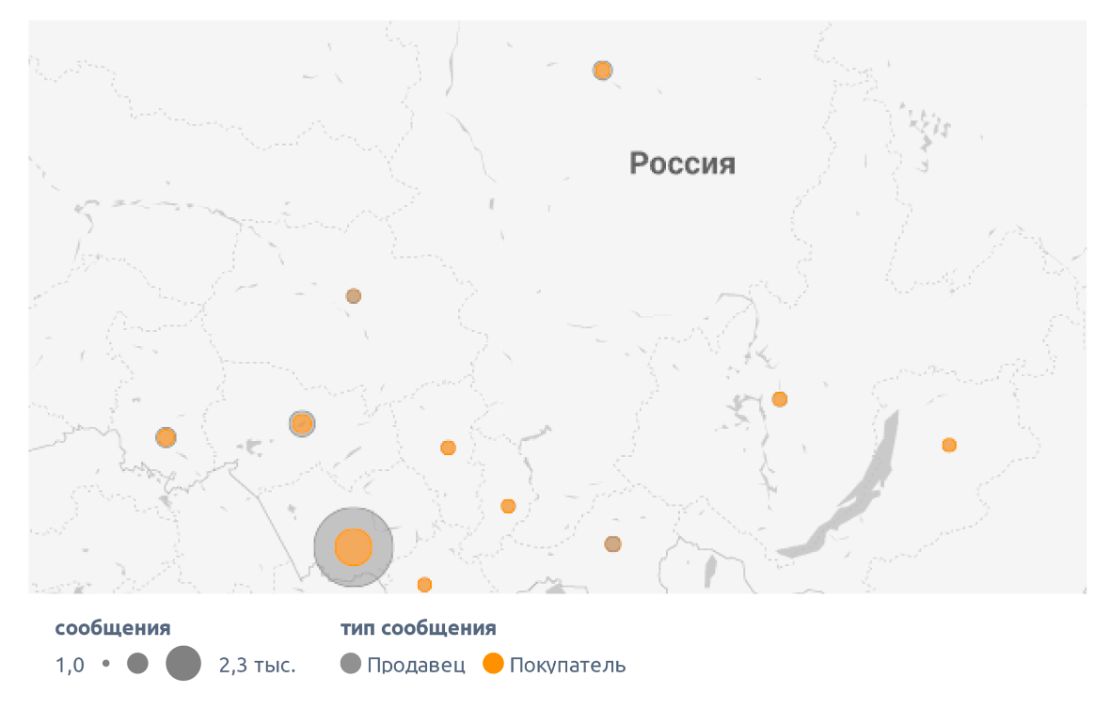 Сообщения на карте в Сибирском федеральном округе (сентябрь 2021 г. - февраль 2022 г.)