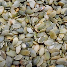 Pumpkin seed after cleaning on color sorter
(accepted material)