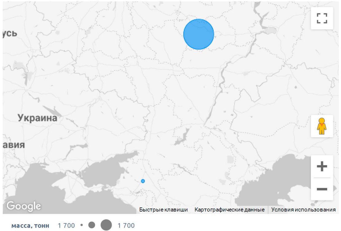 Декларации на горох на карте