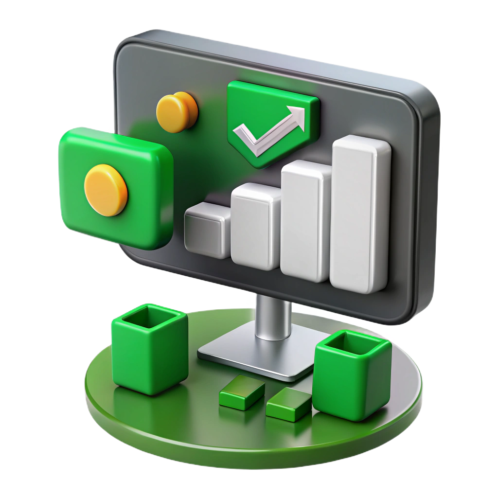 Экран компьютера с аналитикой