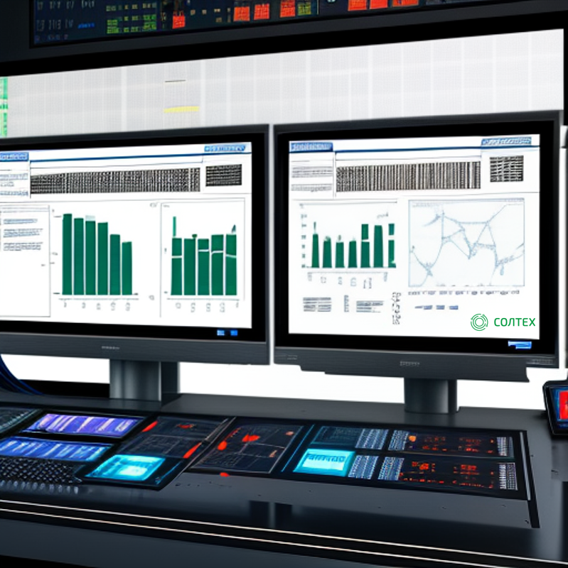 Установка с мониторами и аналитическими показателями