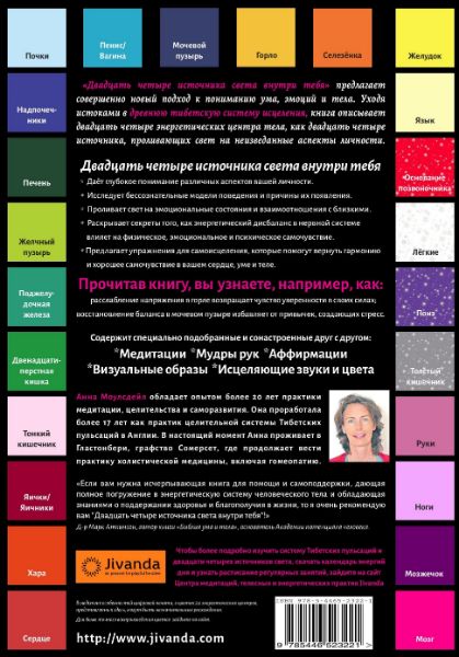 Задняя обложка книги о тибетских пульсациях