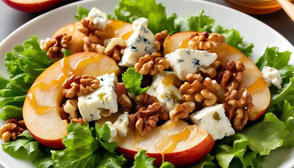 Салат с грушей, сыром и грецкими орехами