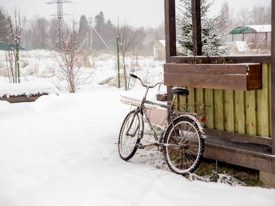 велосипеды зимой отдыхают