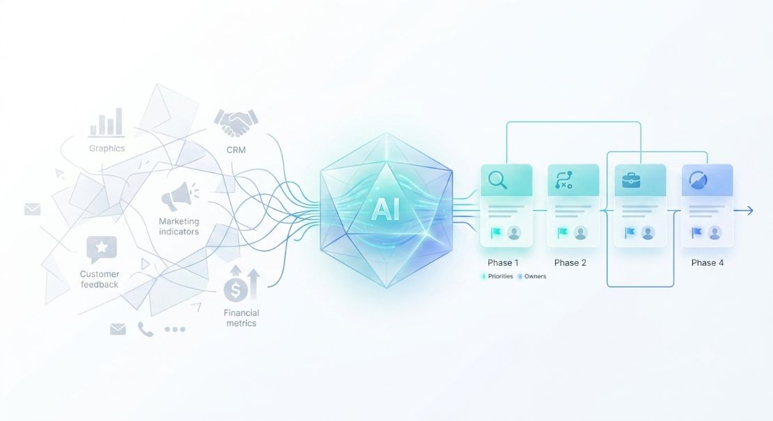 Путь от разрозненных данных через AI к понятной дорожной карте внедрения