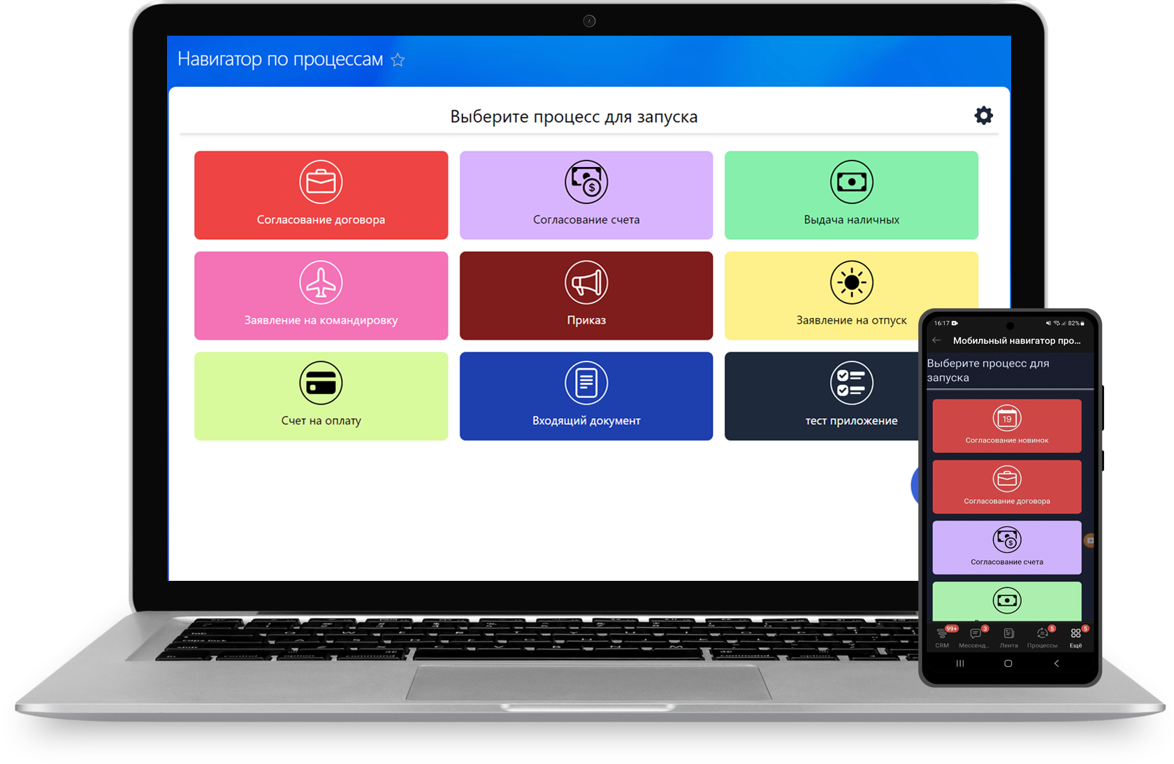 Бизнес Процессы мобильный навигатор процессов приложение Smart Бизнес Смарт автоматизация