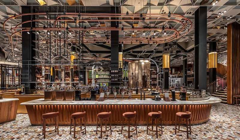 Дизайн интерьера кафе Starbucks B&B Italia