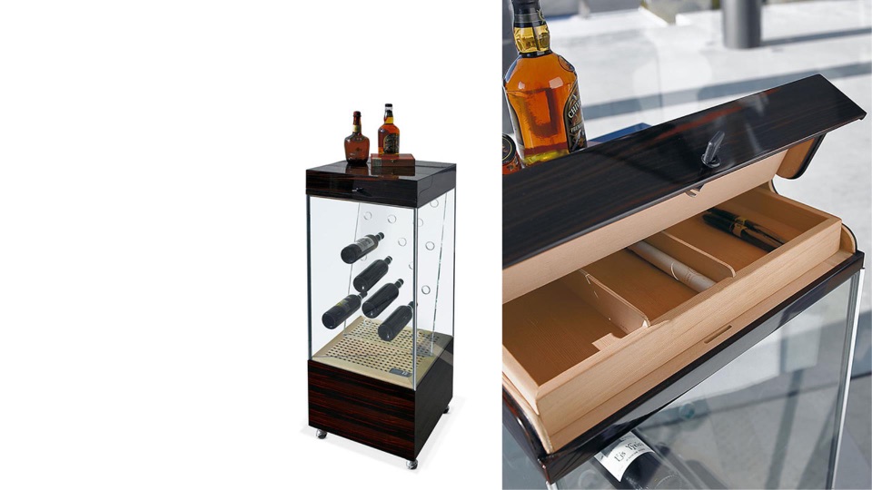 Мобильный винный шкаф и хранилище сигар Reflex