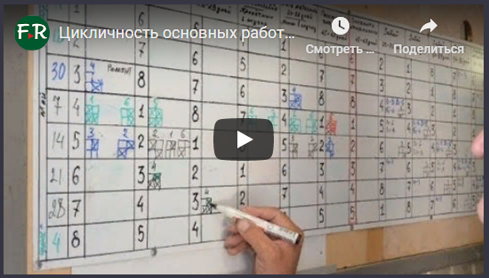 Цикличность основных работ на кроликоферме