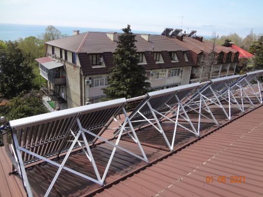 Солнечные коллекторы для ГВС гостиницы