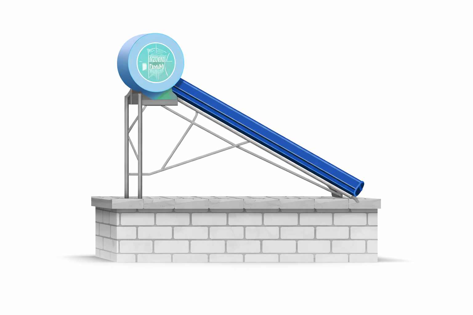 Установка солнечного коллектора на опорной раме