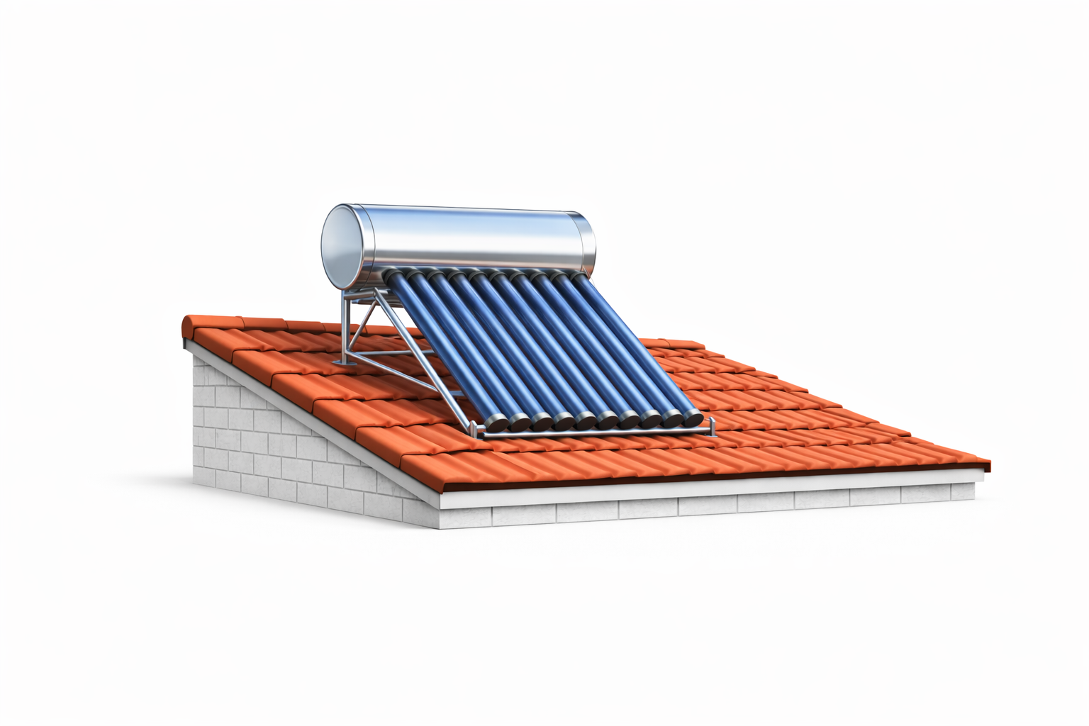 Монтаж солнечного коллектора JPH «Универсал» на крыше с малым углом наклона