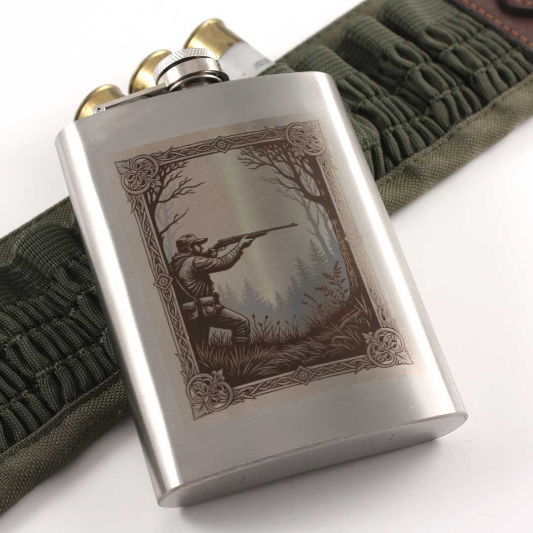 фляжка с гравировкой охотник