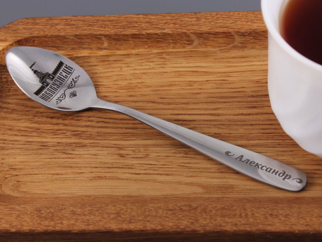 Ложка с гербами городов и именем
