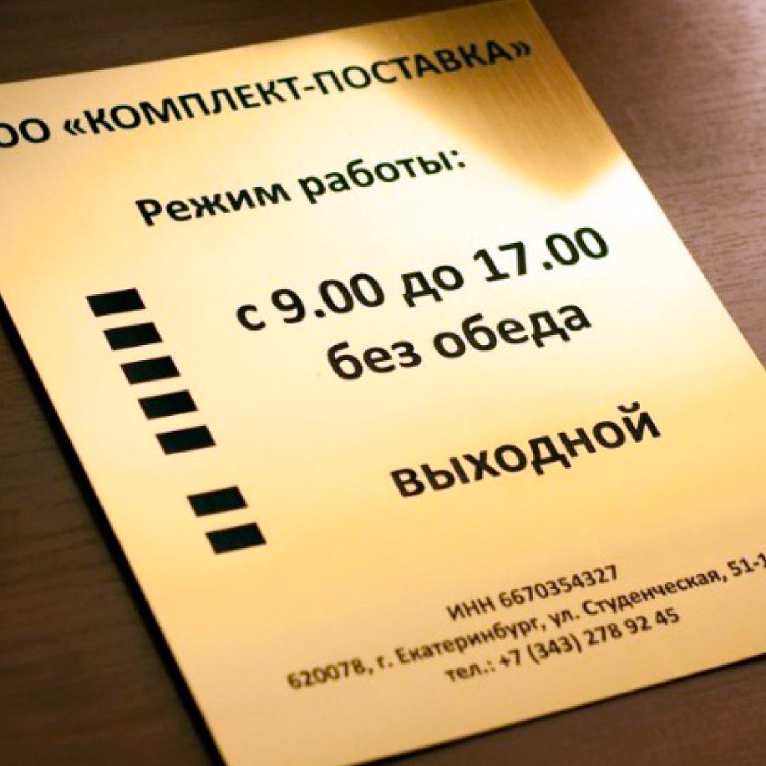 Режимы работ