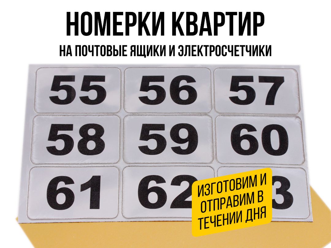 номерки на почтовые ящики