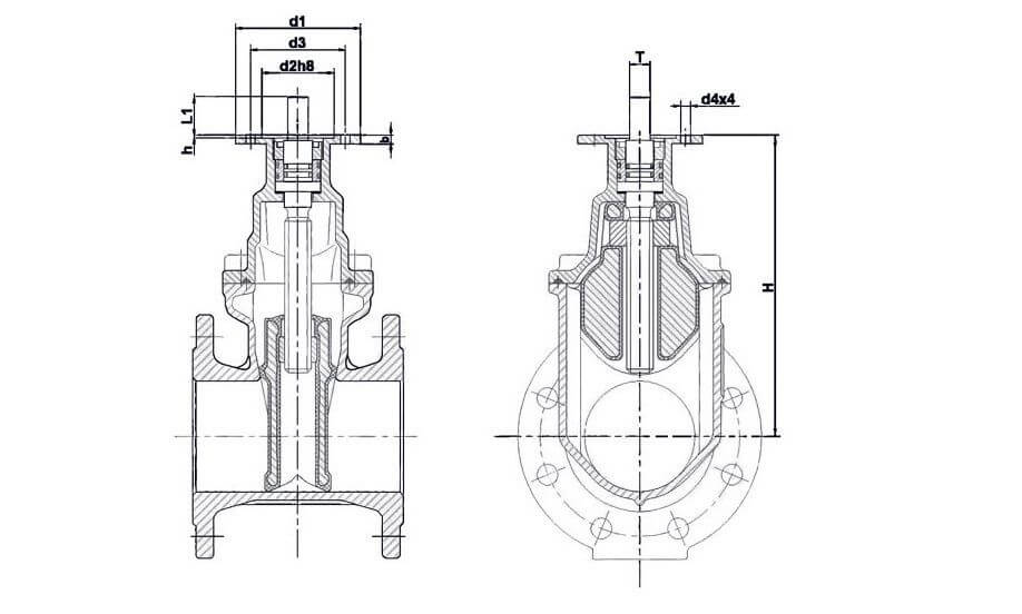 Устройство ч. Шиберная задвижка dn100 AUTOCAD. Задвижка Ду 100 чертеж. Чертеж задвижка чугун 30ч39р МЗВ обрезиненный Клин Ду 150. Задвижка чугун 30ч939р.