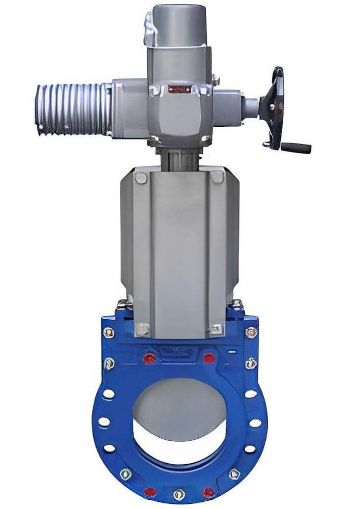 Шиберная задвижка с электроприводом