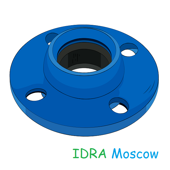 Фланцевый адаптер (муфта ПФРК). Муфта типа ПФРК - фланцевый чугунный ...