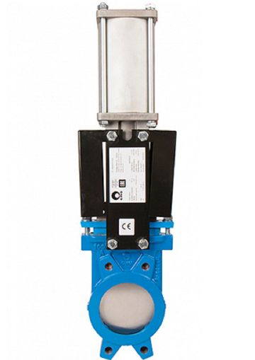 Шиберная задвижка с пневмоприводом