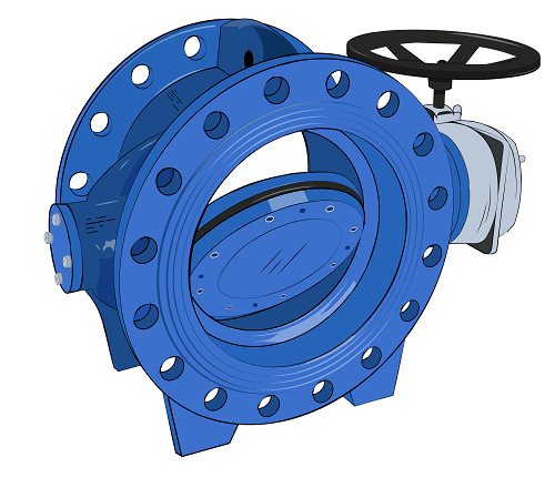Затвор дисковый поворотный фланцевый