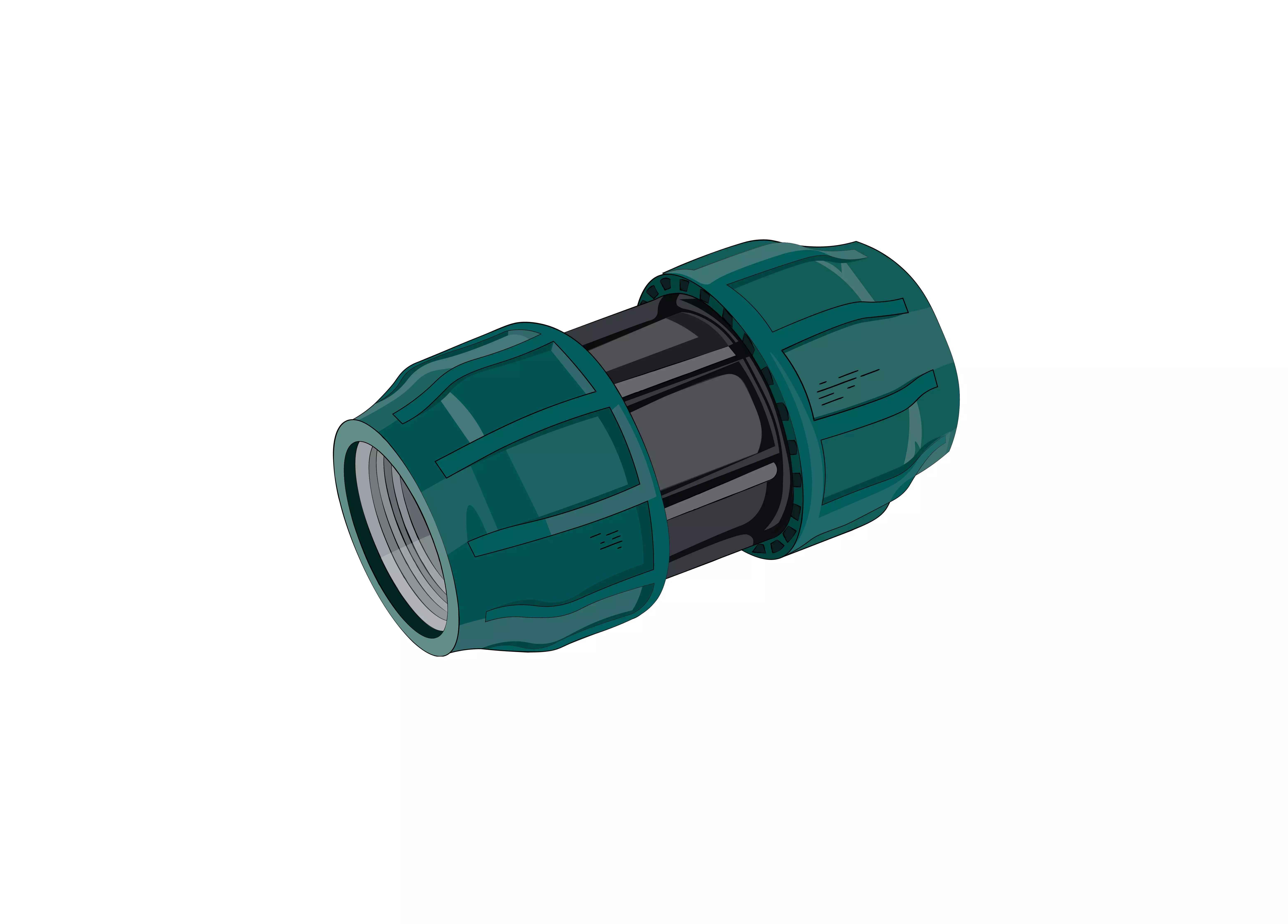 равнопроходная компрессионная муфта пнд